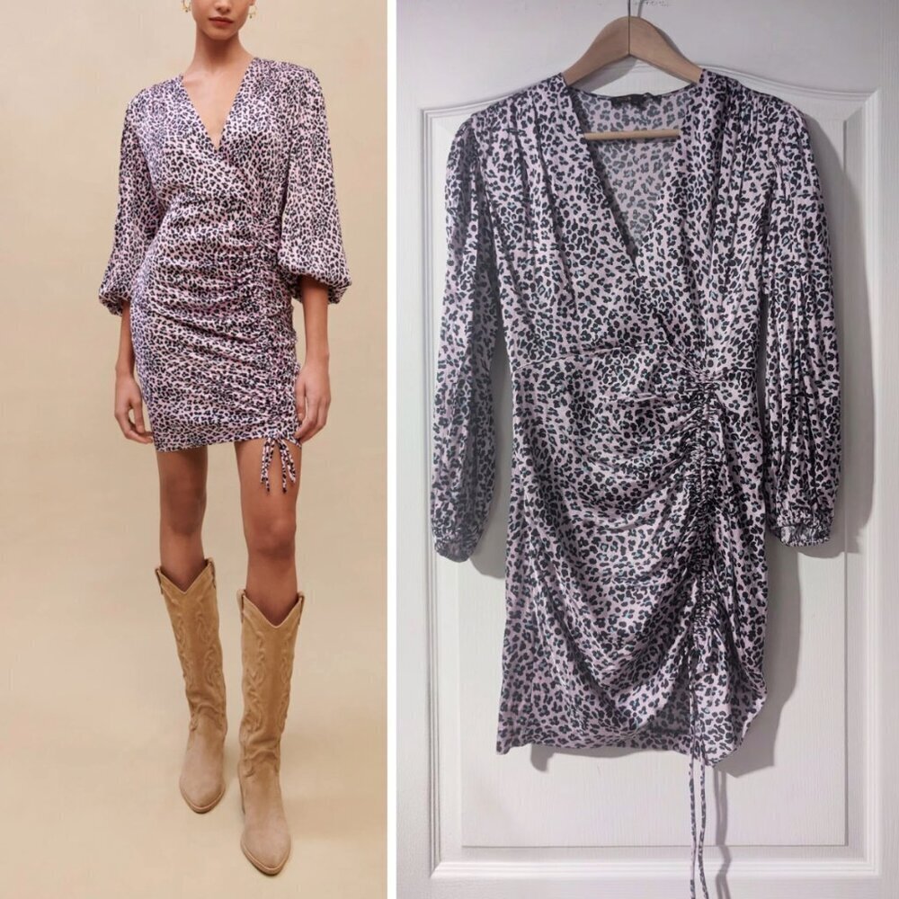 Maje | Draped leopard-print dress
